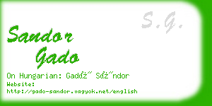 sandor gado business card